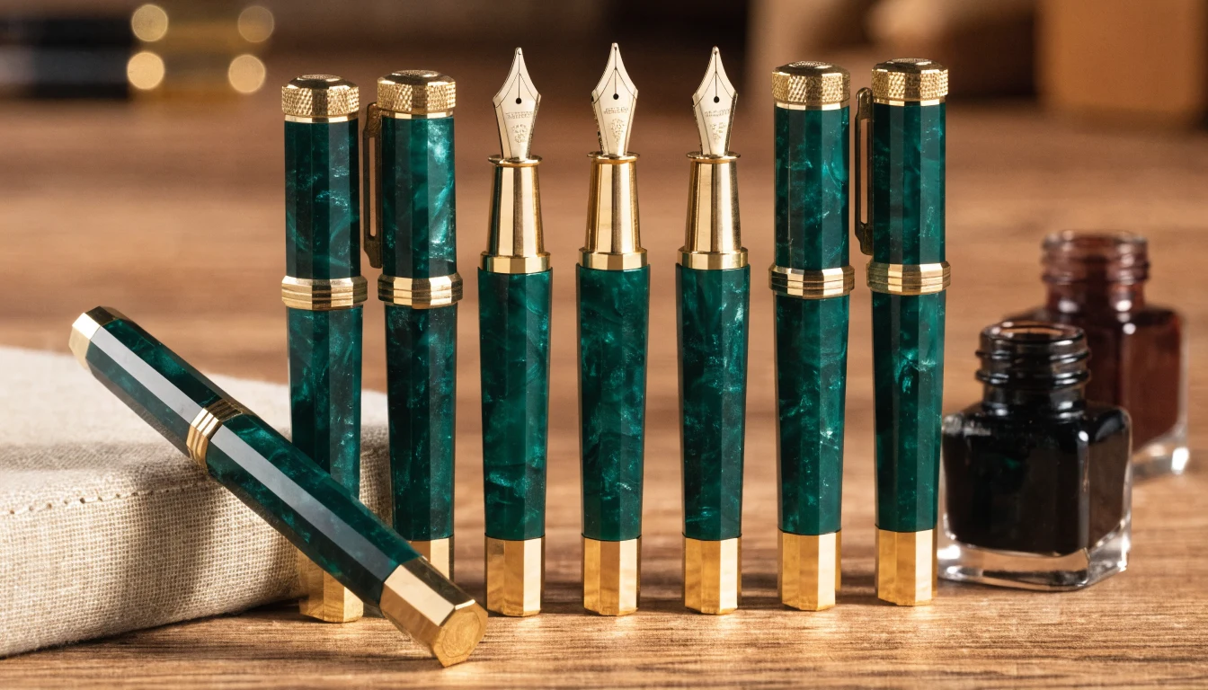 Stylo Kaweco Sport octogonal sur bureau bois